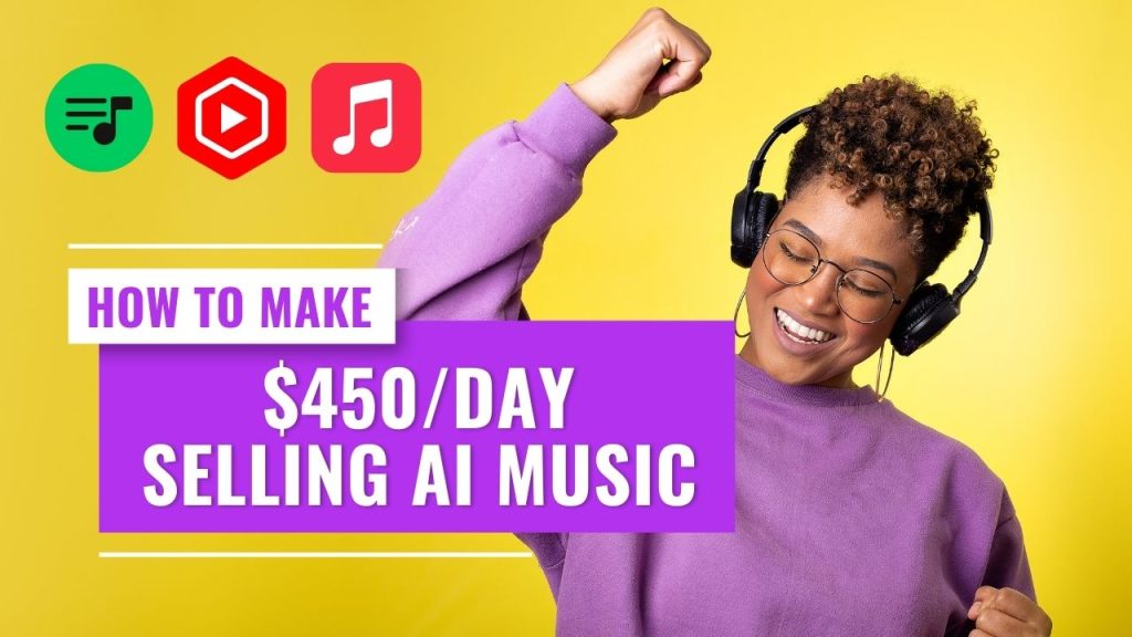 How To Make $450/Day Selling AI Music (Spotify, YouTube, Apple, Tidal) | EASY Method!